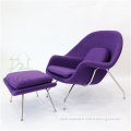 Classic Design Fabric Lounge Chair and Ottoman